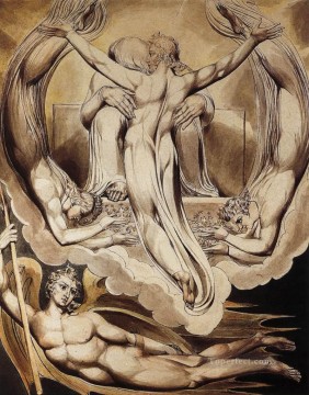ウィリアム・ブレイク Painting - 人間の救い主としてのキリスト ロマン主義 ロマンチックな時代 ウィリアム・ブレイク